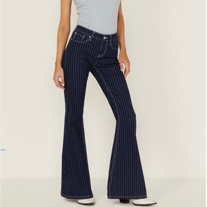 Striped Shyanne Flare Jeans